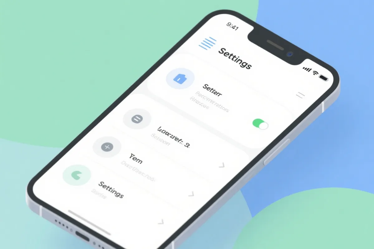 手機設定示意圖