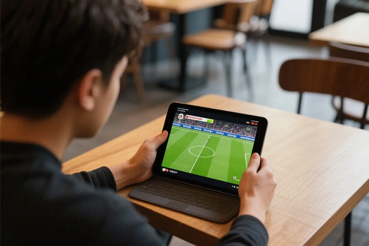 平板觀看直播示意圖